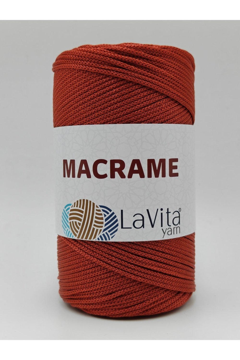 LaVita Macrame El Örgü İpi %100 Polyester 200gr (118 KİREMİT)