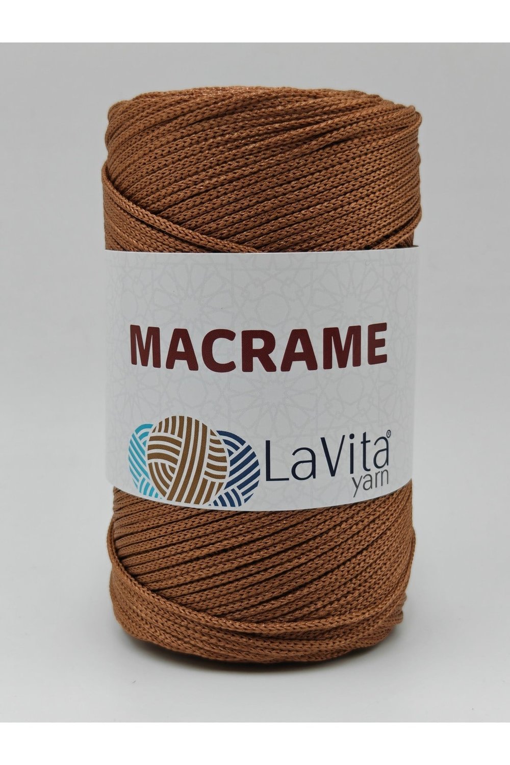 LaVita Macrame El Örgü İpi %100 Polyester 200gr (200 KAHVE)