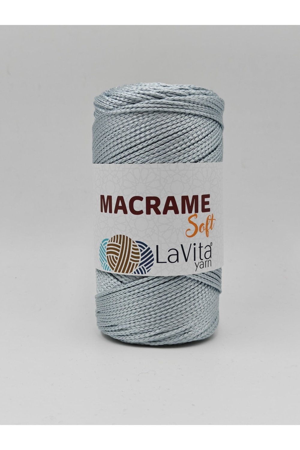 LaVita Macrame Soft El Örgü İpi %100 Polyester 200gr (5050 GÜMÜŞ)