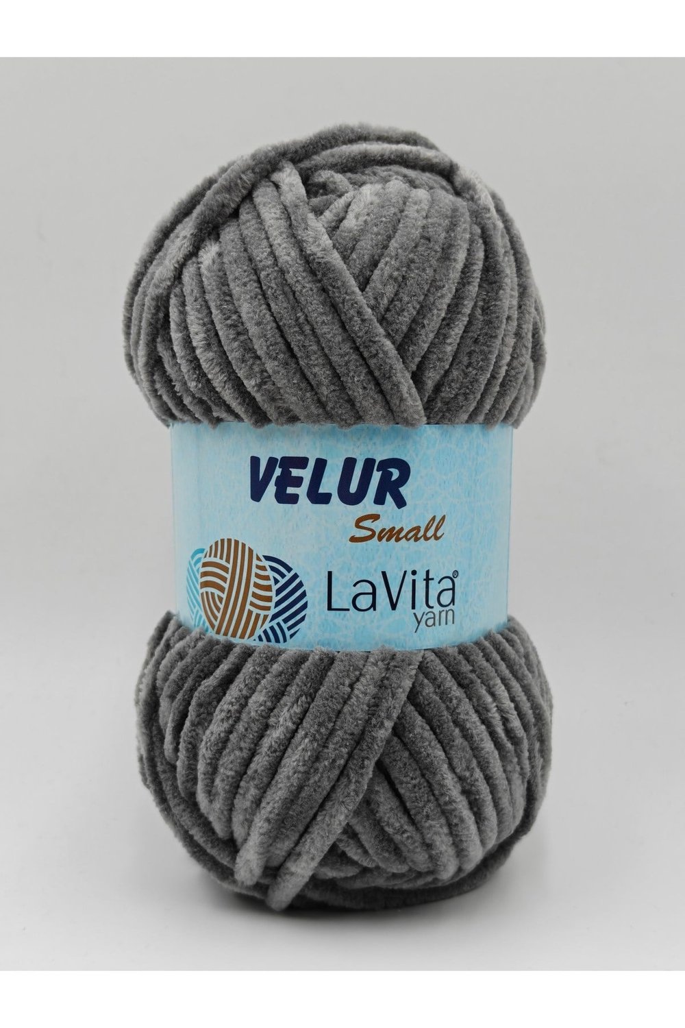 LaVita Velur Small Kadife El Örgü İpi %100 Polyester 50gr (6019 GRİ)