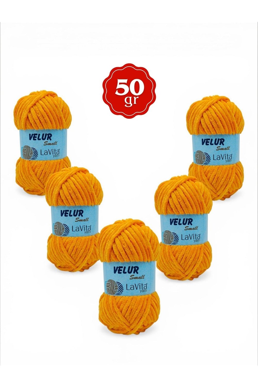 LaVita Velur Small Kadife El Örgü İpi %100 Polyester 250gr 5 ADET (3012 KAYISI)