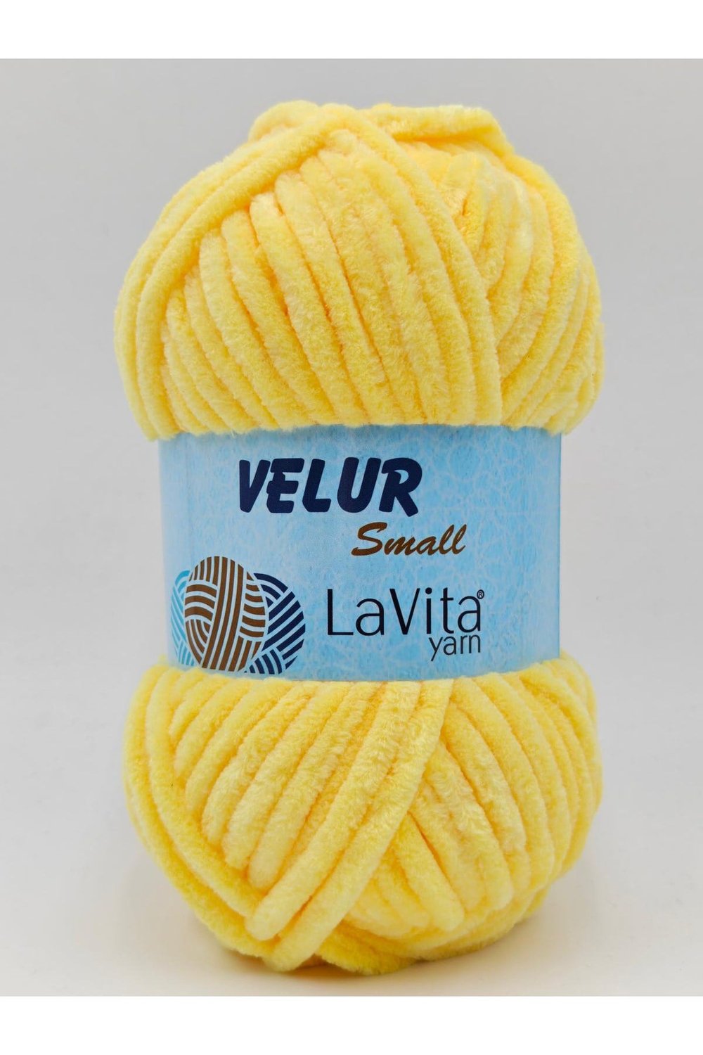 LaVita Velur Small Kadife El Örgü İpi %100 Polyester 50gr (2026 K.SARI)
