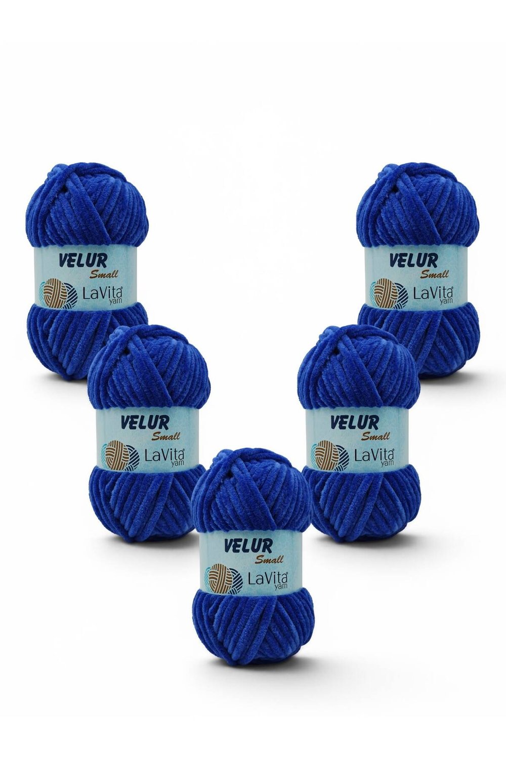 LaVita Velur Small Kadife El Örgü İpi %100 Polyester 250gr 5 ADET (5055 KOYU MAVİ)