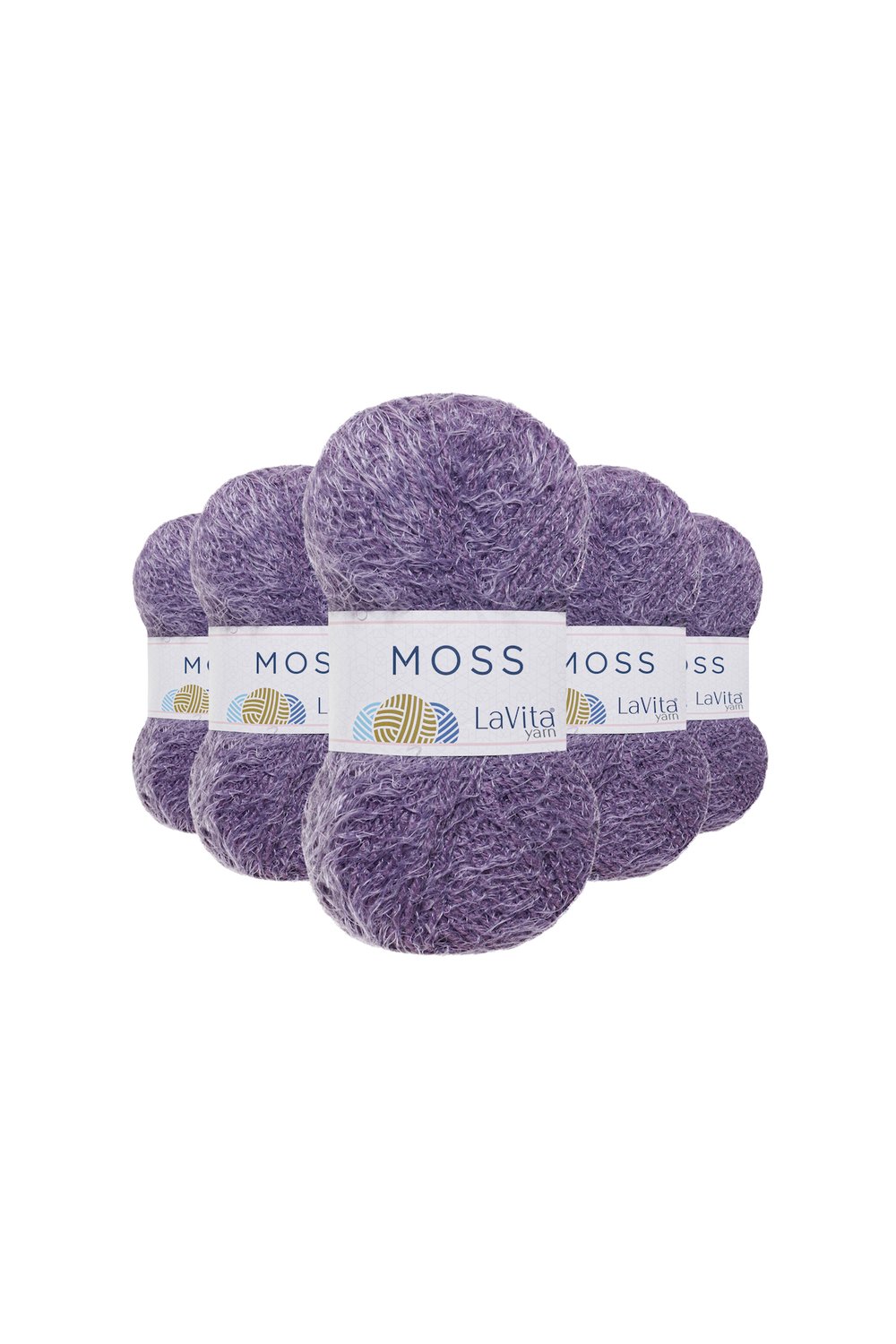 Moss Tüylü El Örgü İpi %45 Polyamid %55 Premium Akrilik 500gr 5 ADET (4161 EFLATUN)