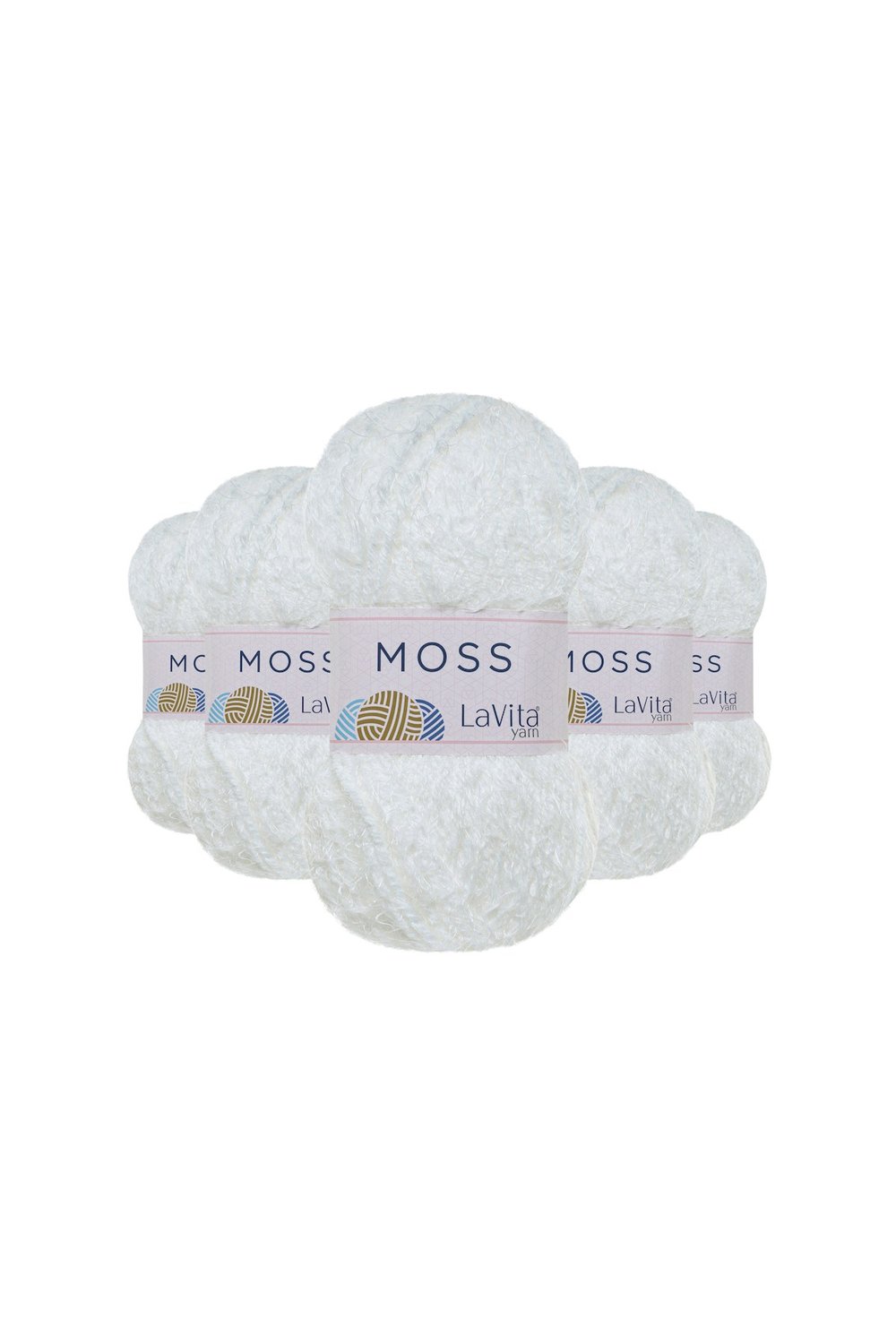 Moss Tüylü El Örgü İpi %45 Polyamid %55 Premium Akrilik 500gr 5 ADET (9502 KEMİK)