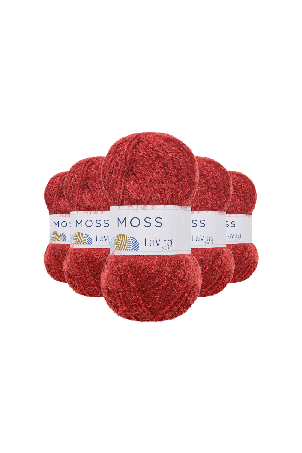 Moss Tüylü El Örgü İpi %45 Polyamid %55 Premium Akrilik 500gr 5 ADET (2515 KIRMIZI)