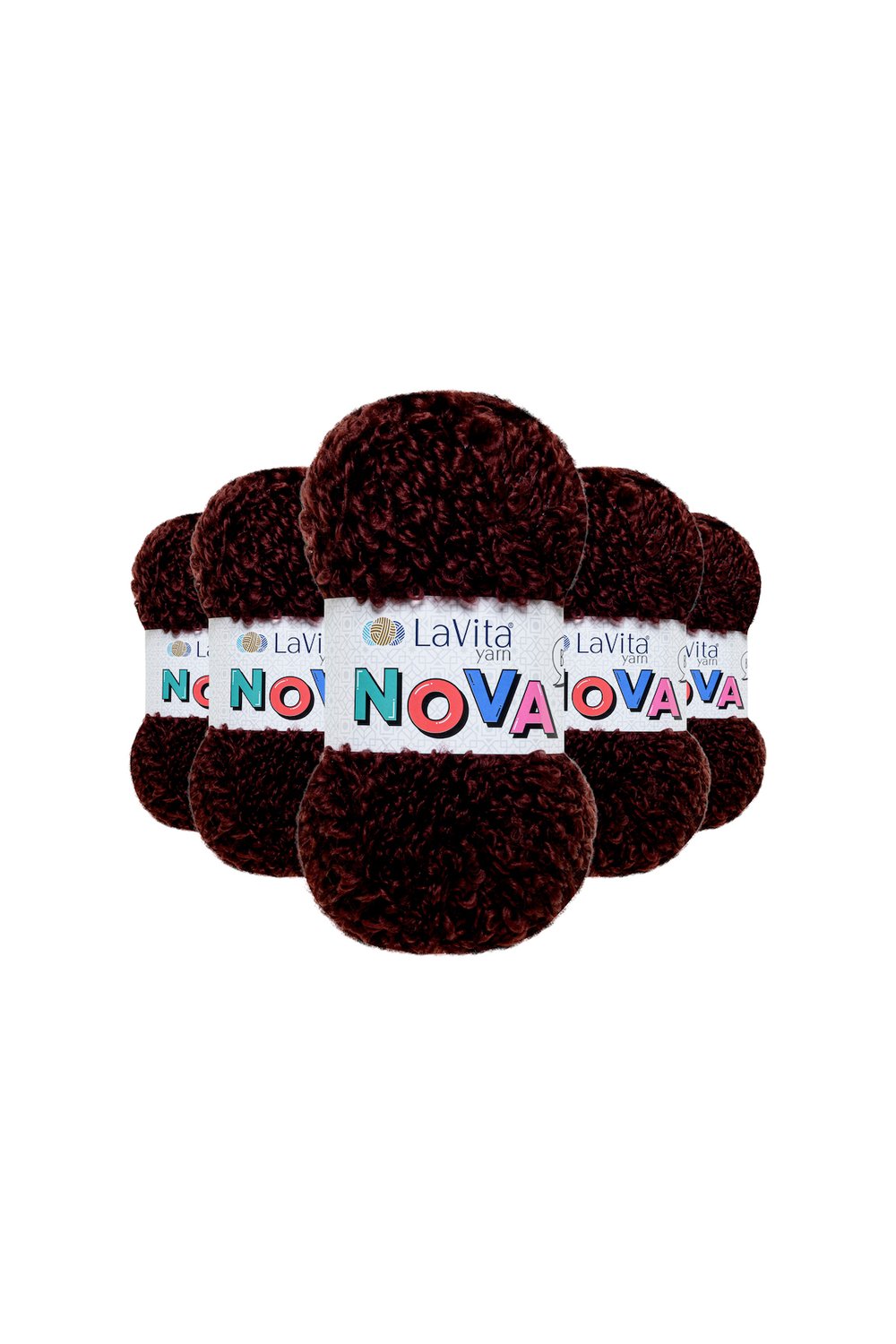 Nova El Örgü İpi %20 Polyester %80 Akrilik 500gr 5 ADET (LN3201 BORDO)