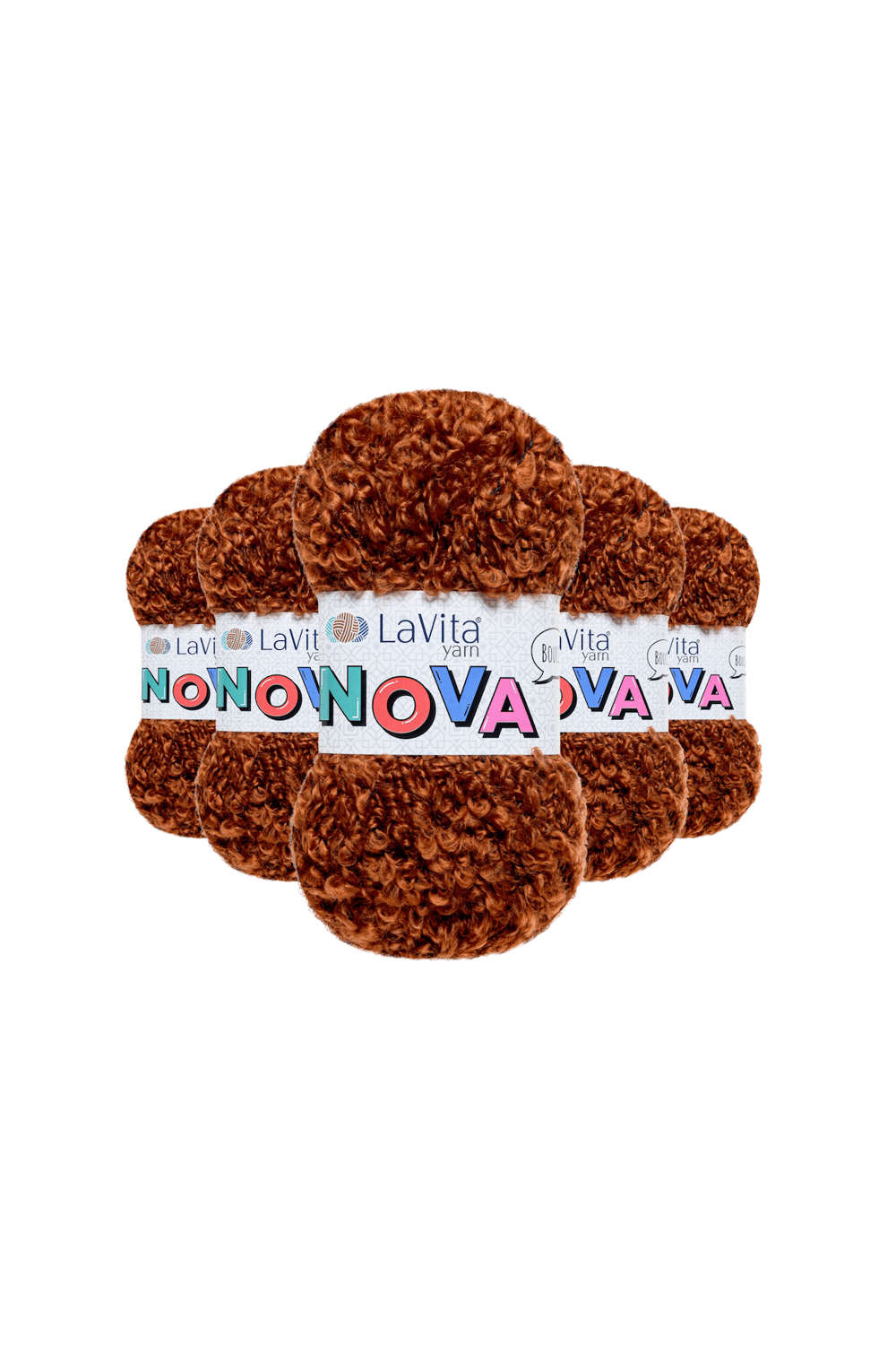 Nova El Örgü İpi %20 Polyester %80 Akrilik 500gr 5 ADET (LN7225 TABA)