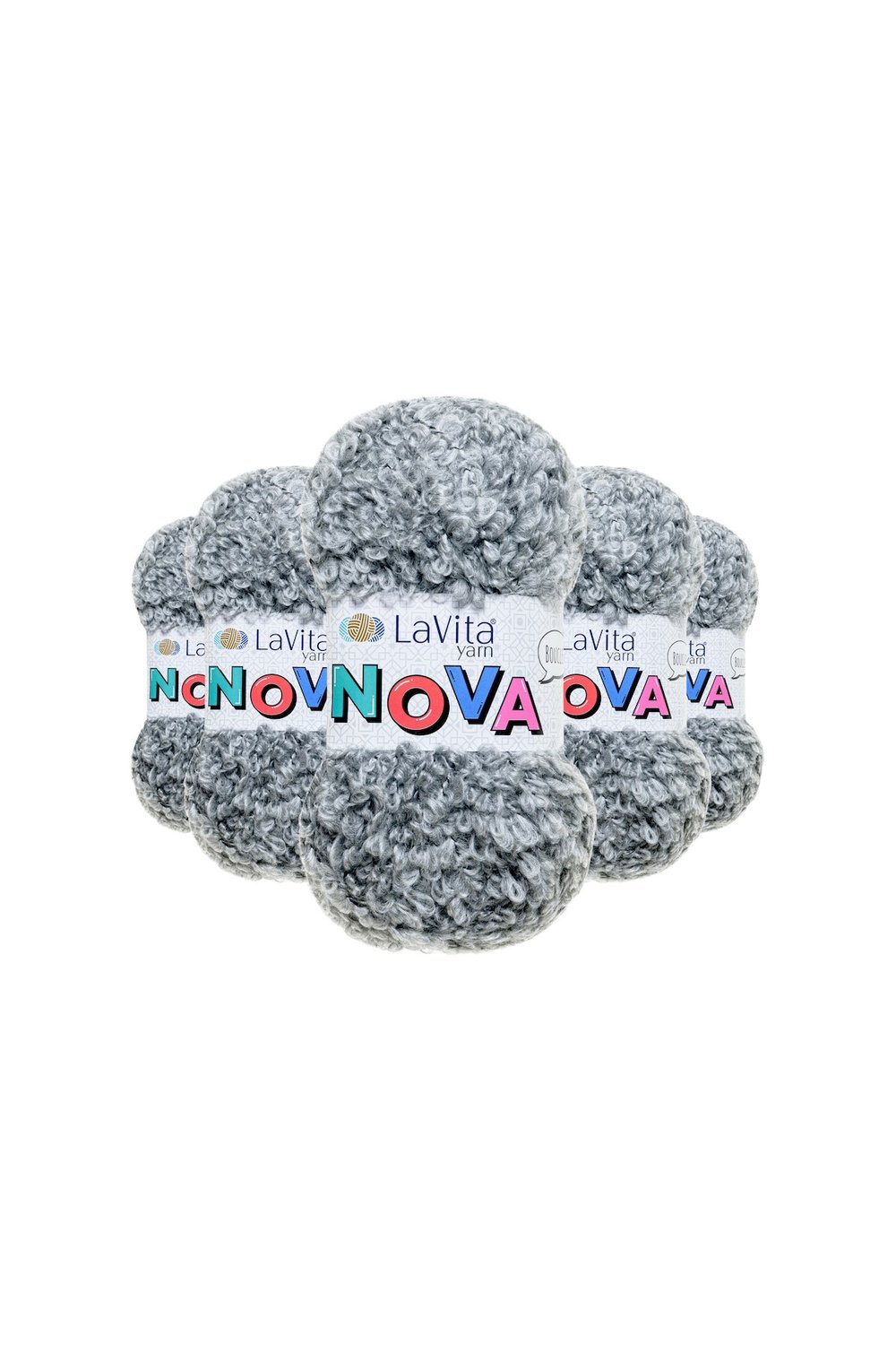 Nova El Örgü İpi %20 Polyester %80 Akrilik 500gr 5 ADET (LN6805 KÜL)