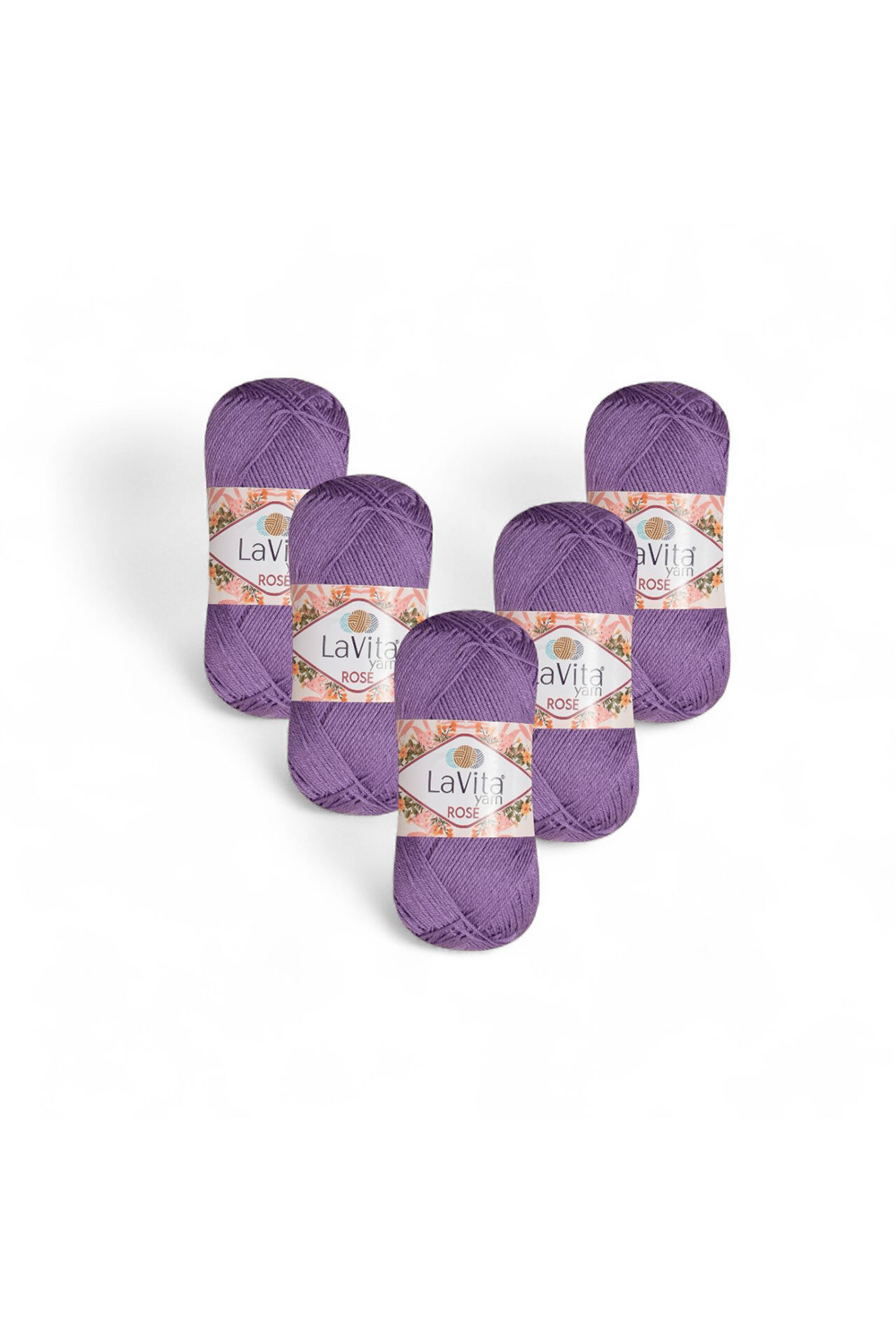 Rose El Örgü İpi %100 Akrilik 500gr 5 ADET (5130 EFLATUN)
