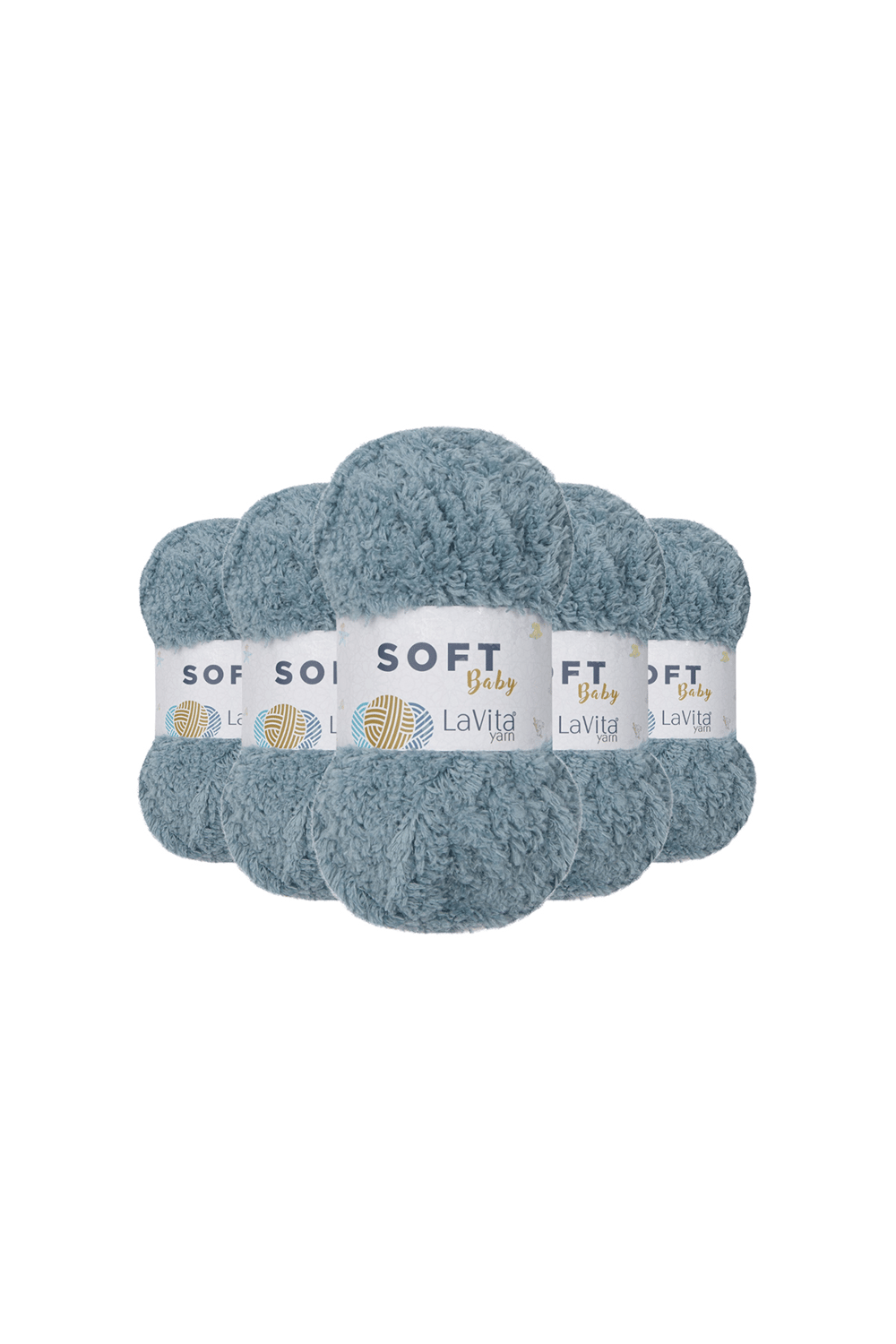 Soft El Örgü İpi %100 Soft Polyester 500gr 5 ADET (6032 ARONA)