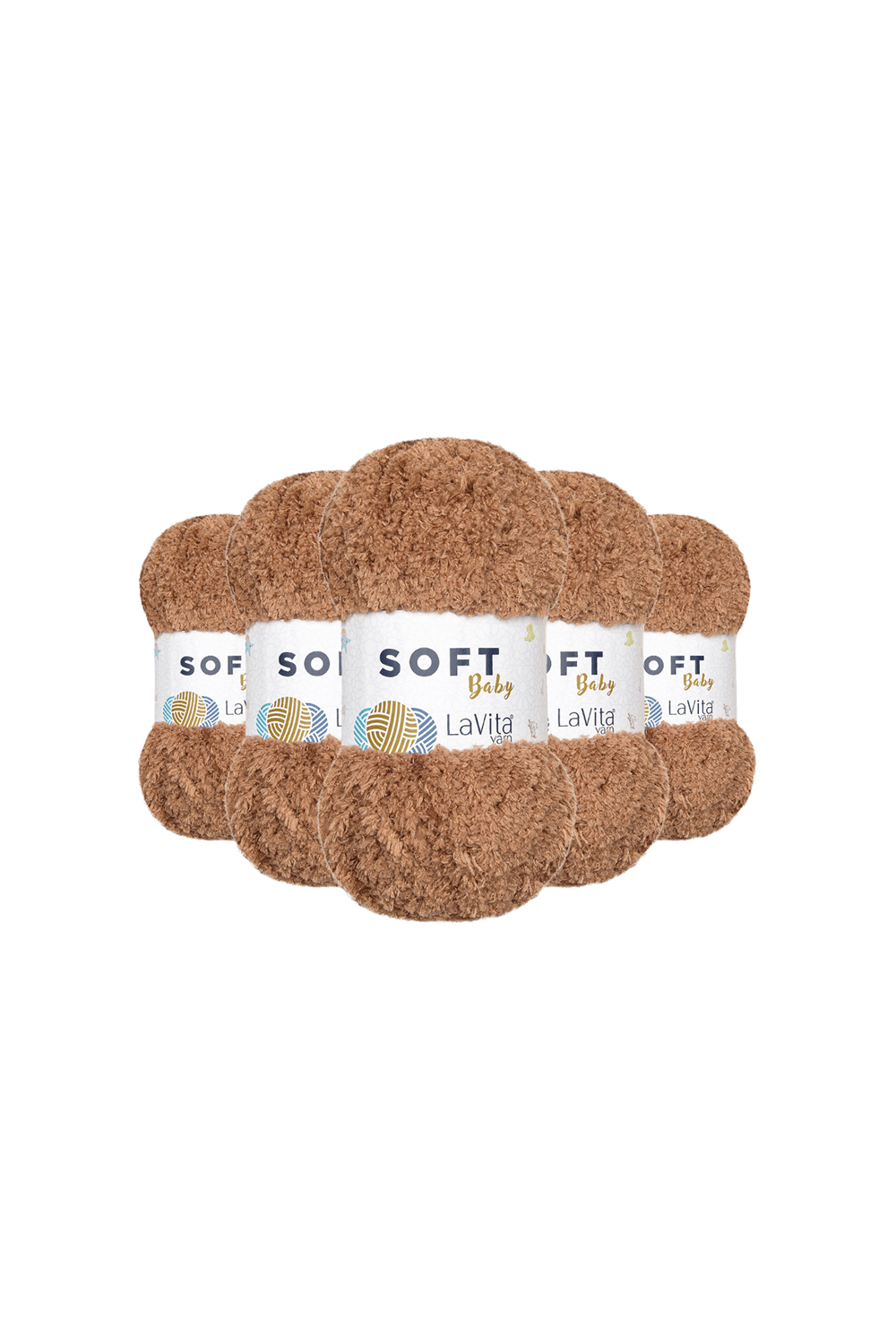 Soft El Örgü İpi %100 Soft Polyester 500gr 5 ADET (7120 ORTA D. TÜYÜ)