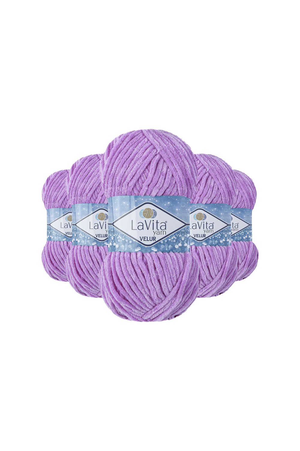 Velur Kadife El Örgü İpi %100 Polyester 500gr 5 ADET (4158 LİLA)