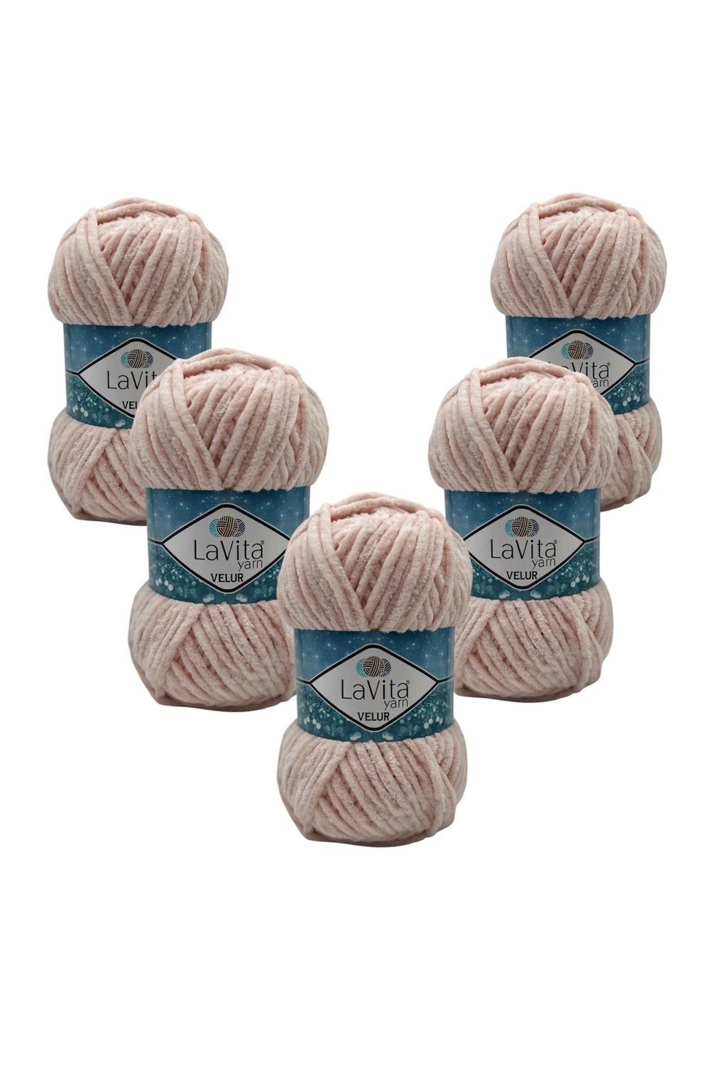 Velur Kadife El Örgü İpi %100 Polyester 500gr 5 ADET (4141 A.PUDRA)
