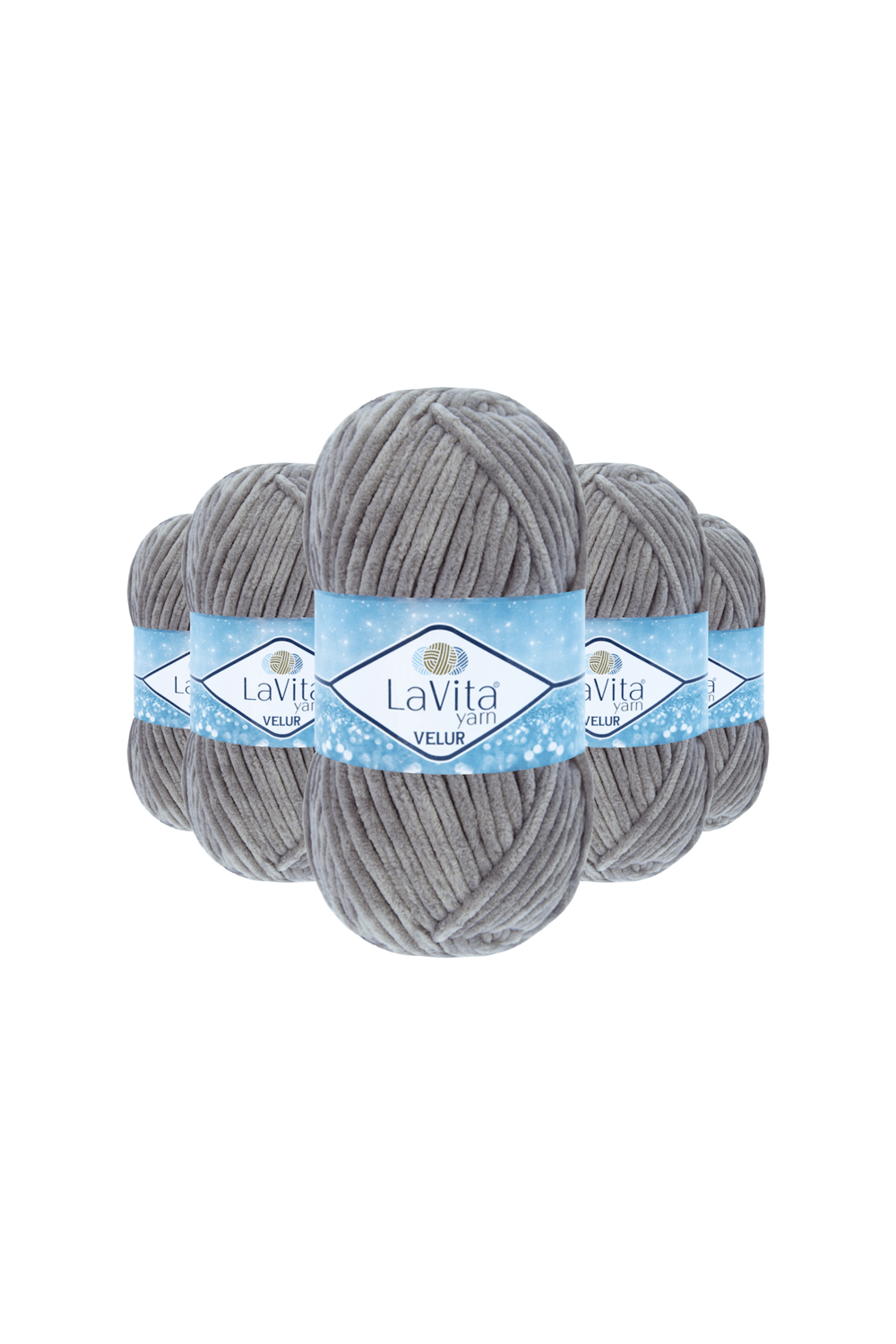 Velur Kadife El Örgü İpi %100 Polyester 500gr 5 ADET (6001 GRİ)