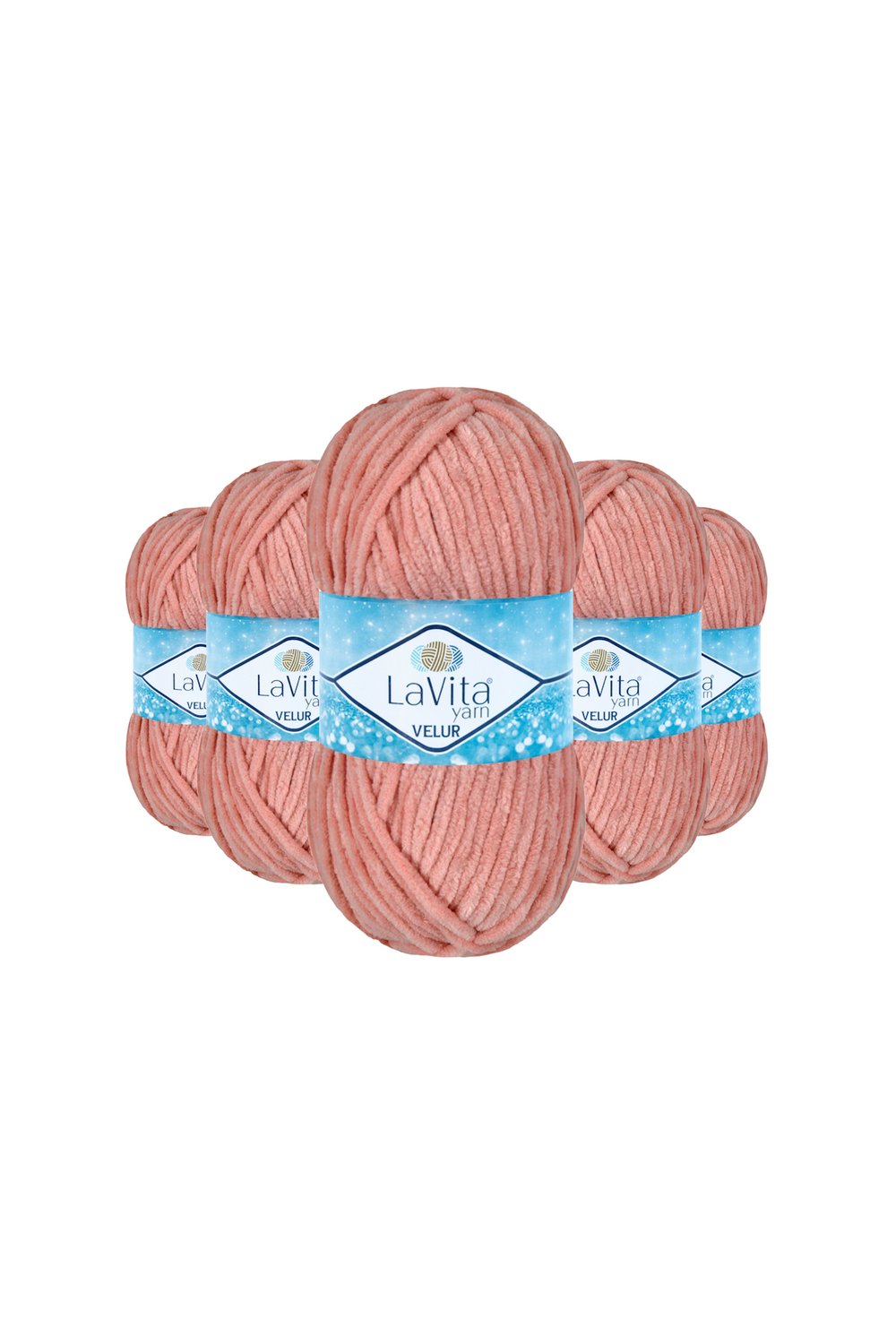 Velur Kadife El Örgü İpi %100 Polyester 500gr 5 ADET (4105 PUDRA)