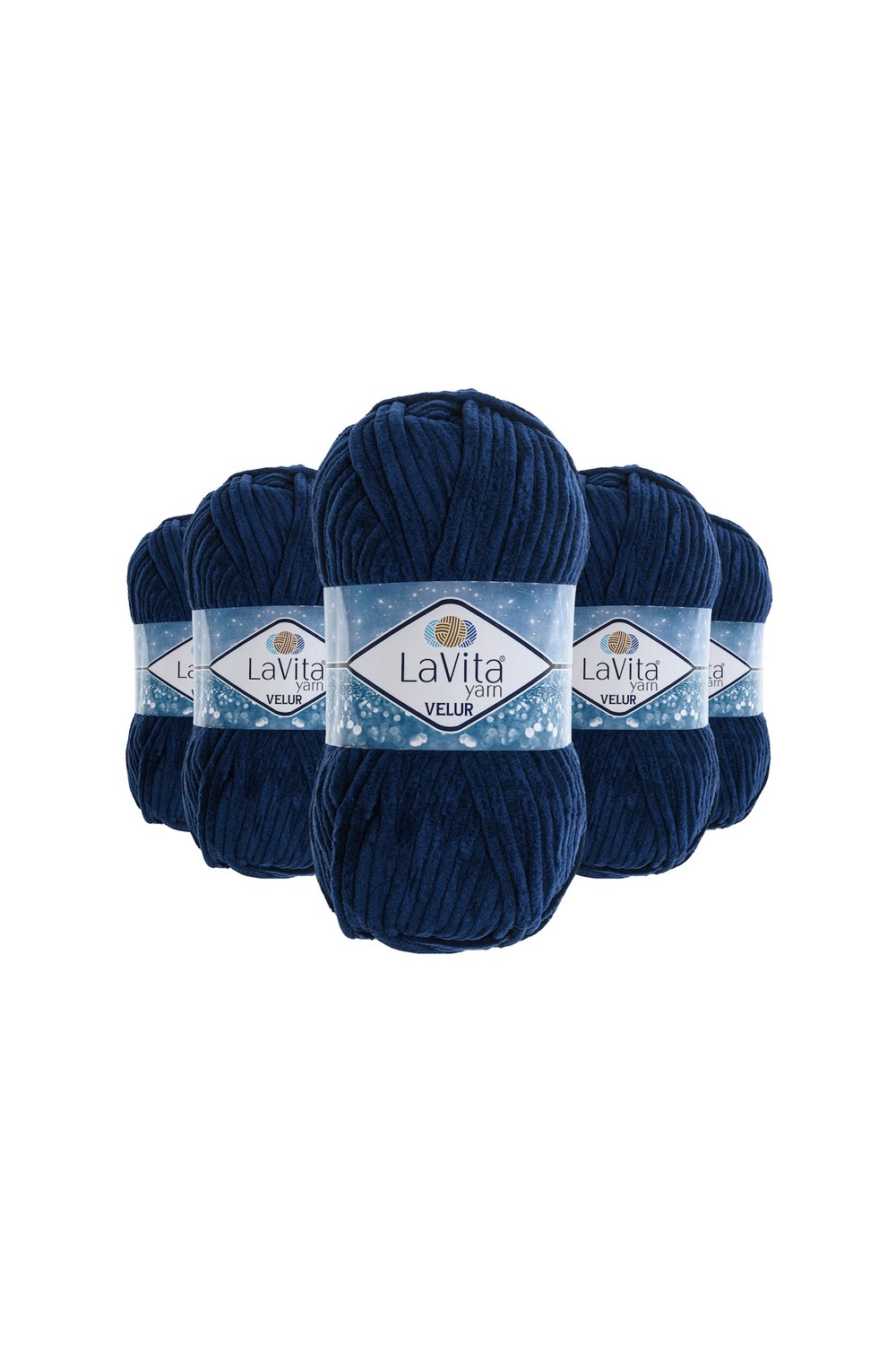 Velur Kadife El Örgü İpi %100 Polyester 500gr 5 ADET (5301 LACİVERT)