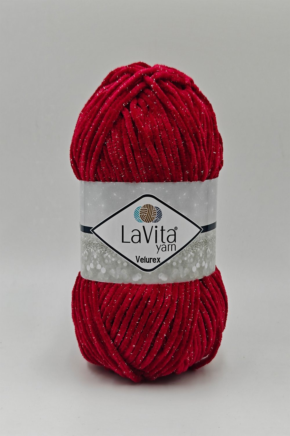 Velurex Simli El Örgü Ipi %90 Polyester %10 Lurex 100gr (3017 KIRMIZI)