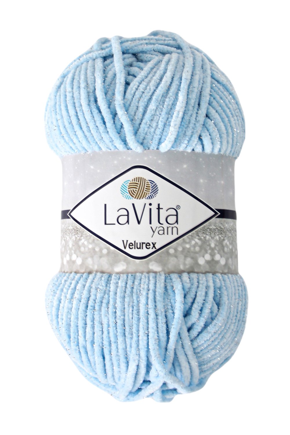 Velurex Simli El Örgü Ipi %90 Polyester %10 Lurex 100gr (5010 MAVİ)
