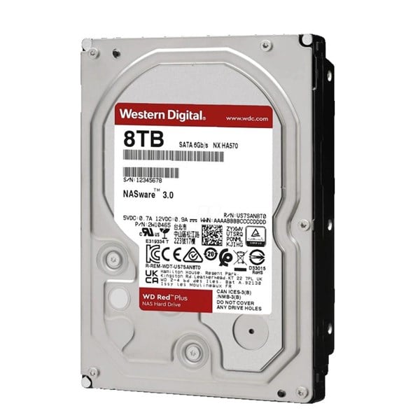 WD 8TB RED Plus 80EFPX 5400 RPM 256MB SATA-3 NAS Diski