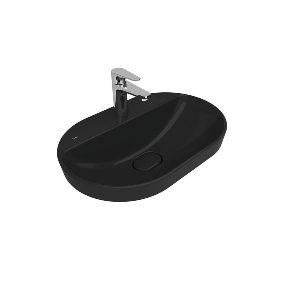 310200200535 ZERO 2.0 60X40 YARI GÖMME OVAL LAVABO SİYAH