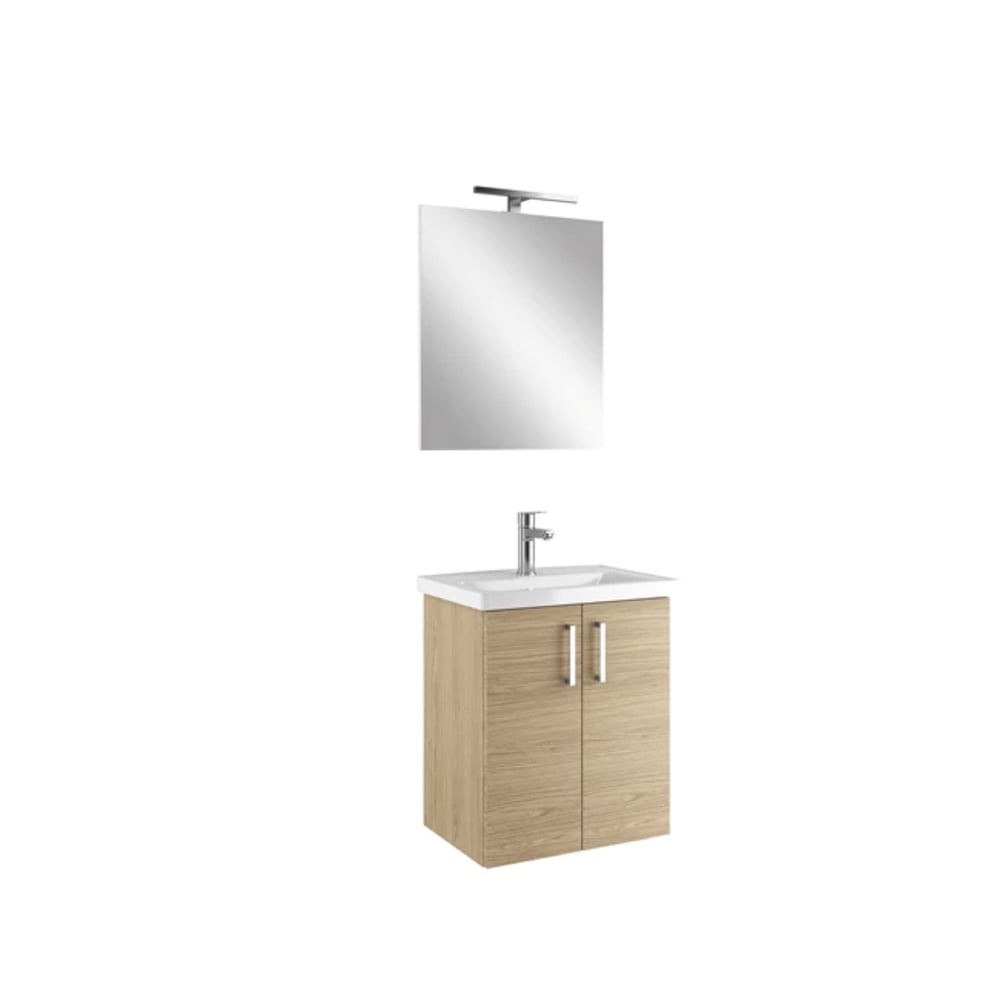310300104648NOAH 55 CM MEŞE KAPAKLI ALT DOLAP + LAVABO +AYNA