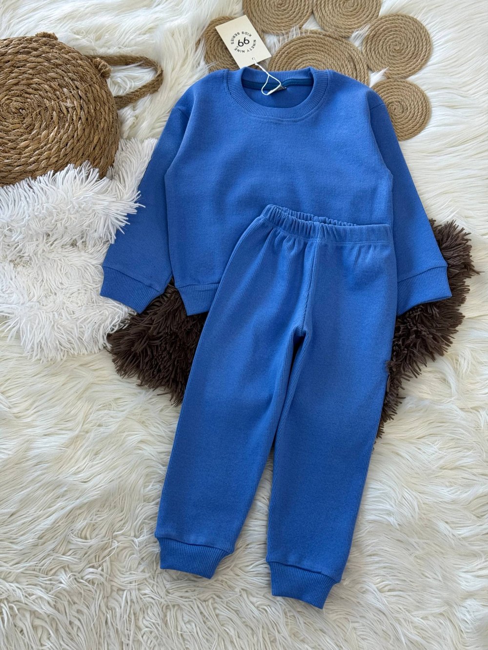 Erkek Çocuk Sweat - Eşofman Takım  Saks