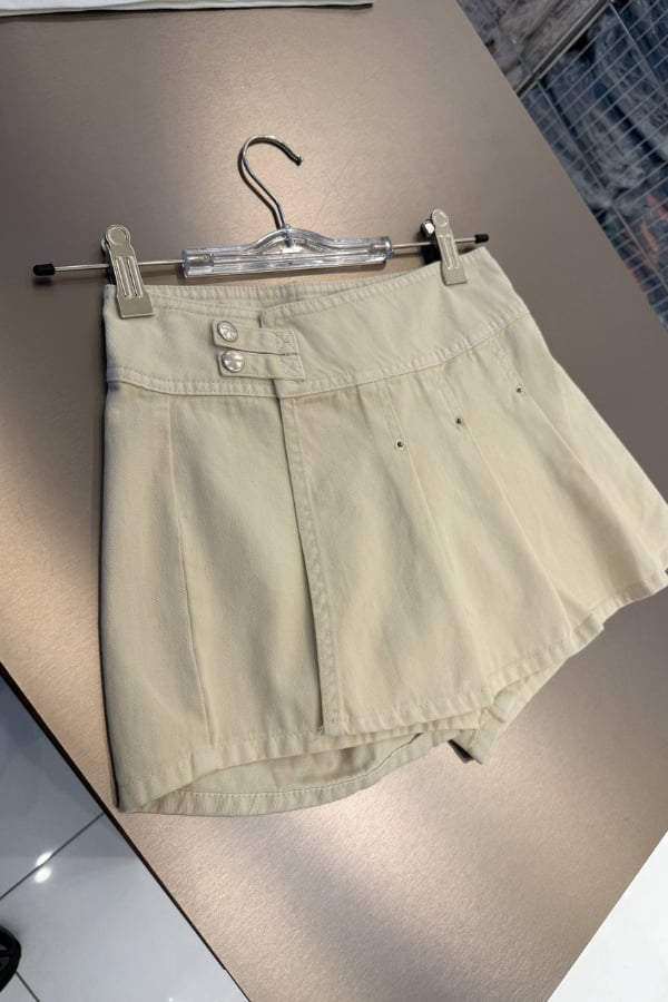 La Ciel Paris Kız Çocuk Denim Şort Etek Bej