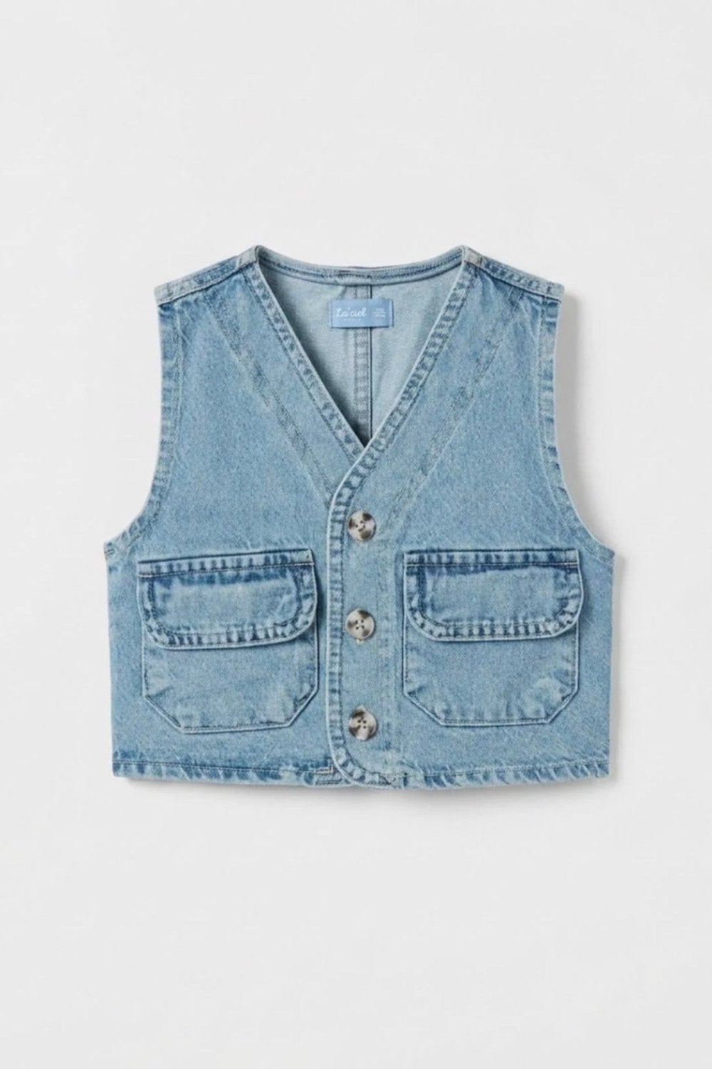 La Ciel Paris Denim Yelek Mavi