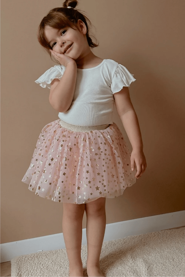 Le Mabelle Kız Çocuk Tül Etek Pudra