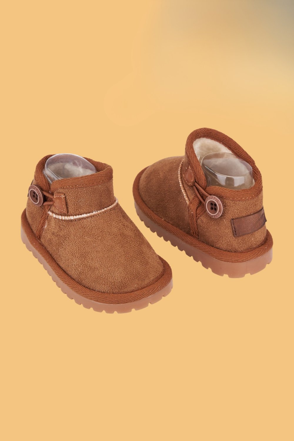 Süet Çocuk Botu Taba – Unisex, Ortopedik Kaymaz Taban