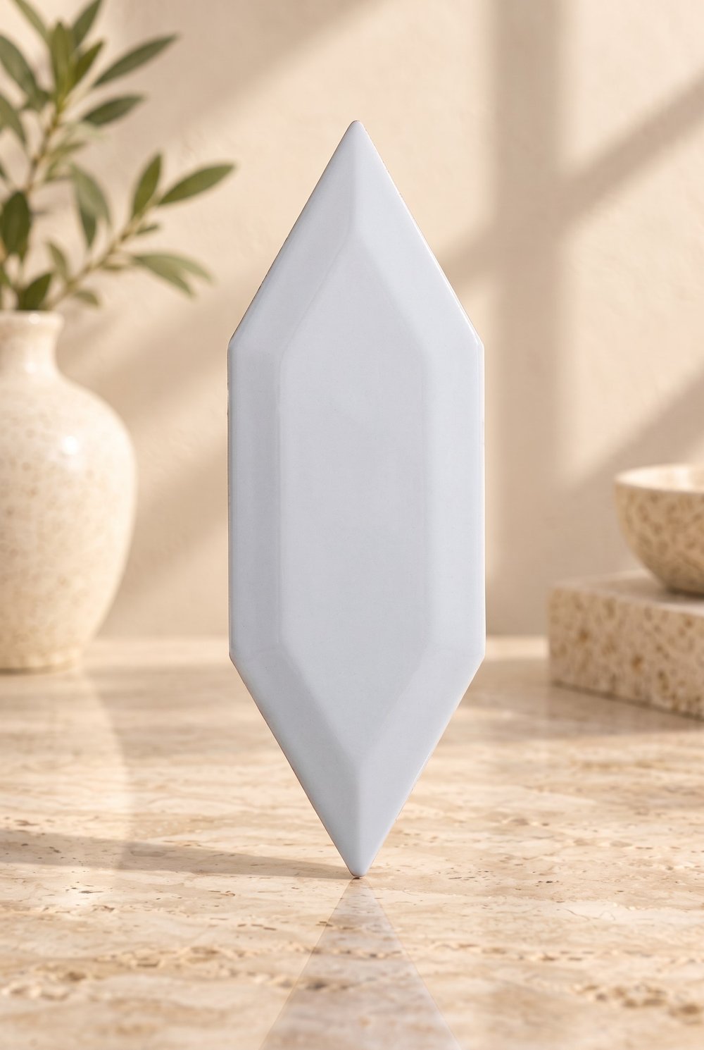 Armada Çini 05X15 Cm Metro Yaprak  Beyaz Seramik