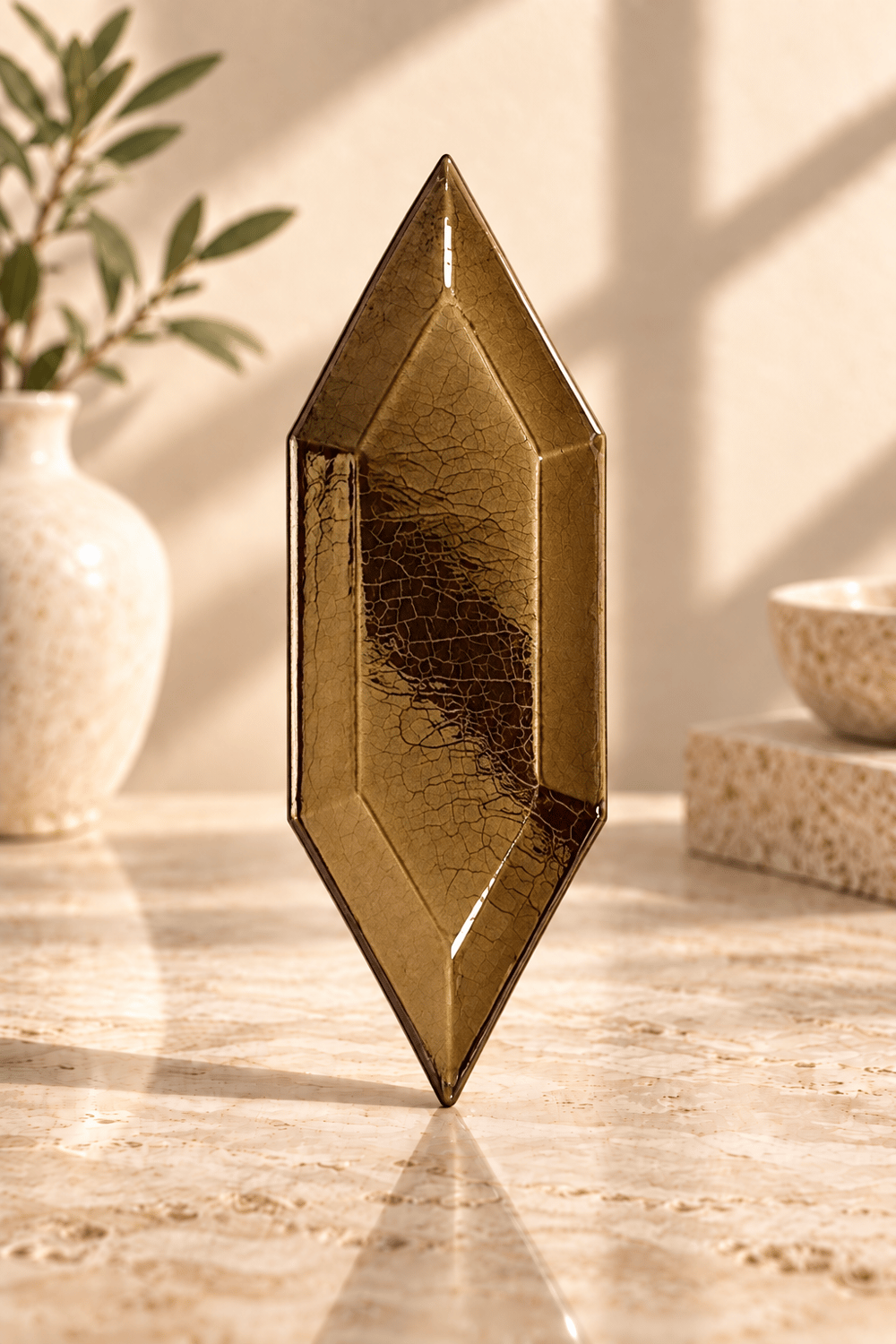 Armada Çini 05X15 Cm Metro Yaprak Bronz Seramik