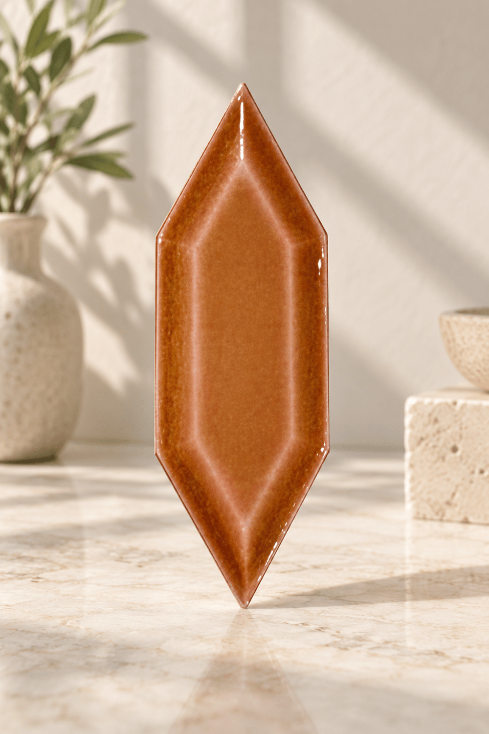 Armada Çini 05X15 Cm Metro Yaprak  Karamel Seramik