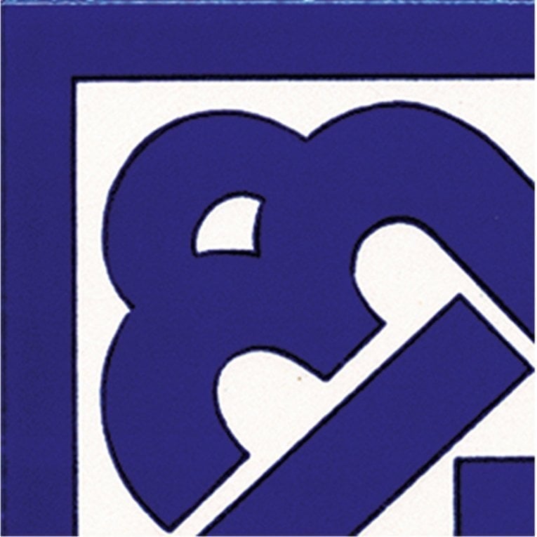 Armada Çini 10x10 cm KSK 20K Kobalt Zincir Desen Çini Bordür Köşe