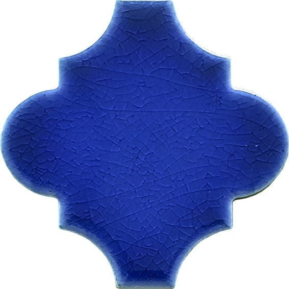 Armada Çini 12x12 Ottoman Düz Arabesk Kobalt Çini