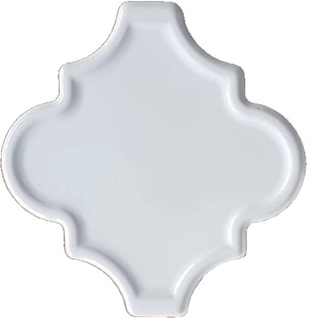 Armada Çini 12x12 Ottoman Rölyefli Arabesk Beyaz Çini