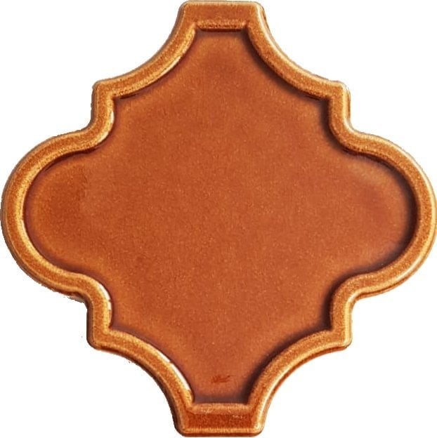 Armada Çini 12x12 Ottoman Rölyefli Arabesk Karamel Çini