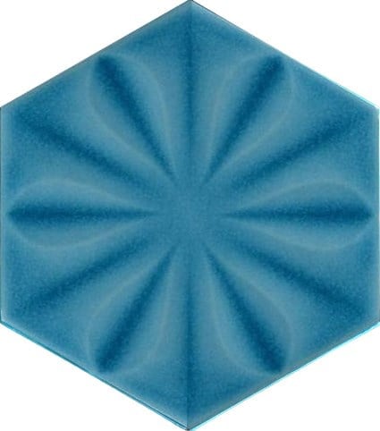 Armada Çini 15x17 Cm Çiçekli TurkuazAltıgen Seramik