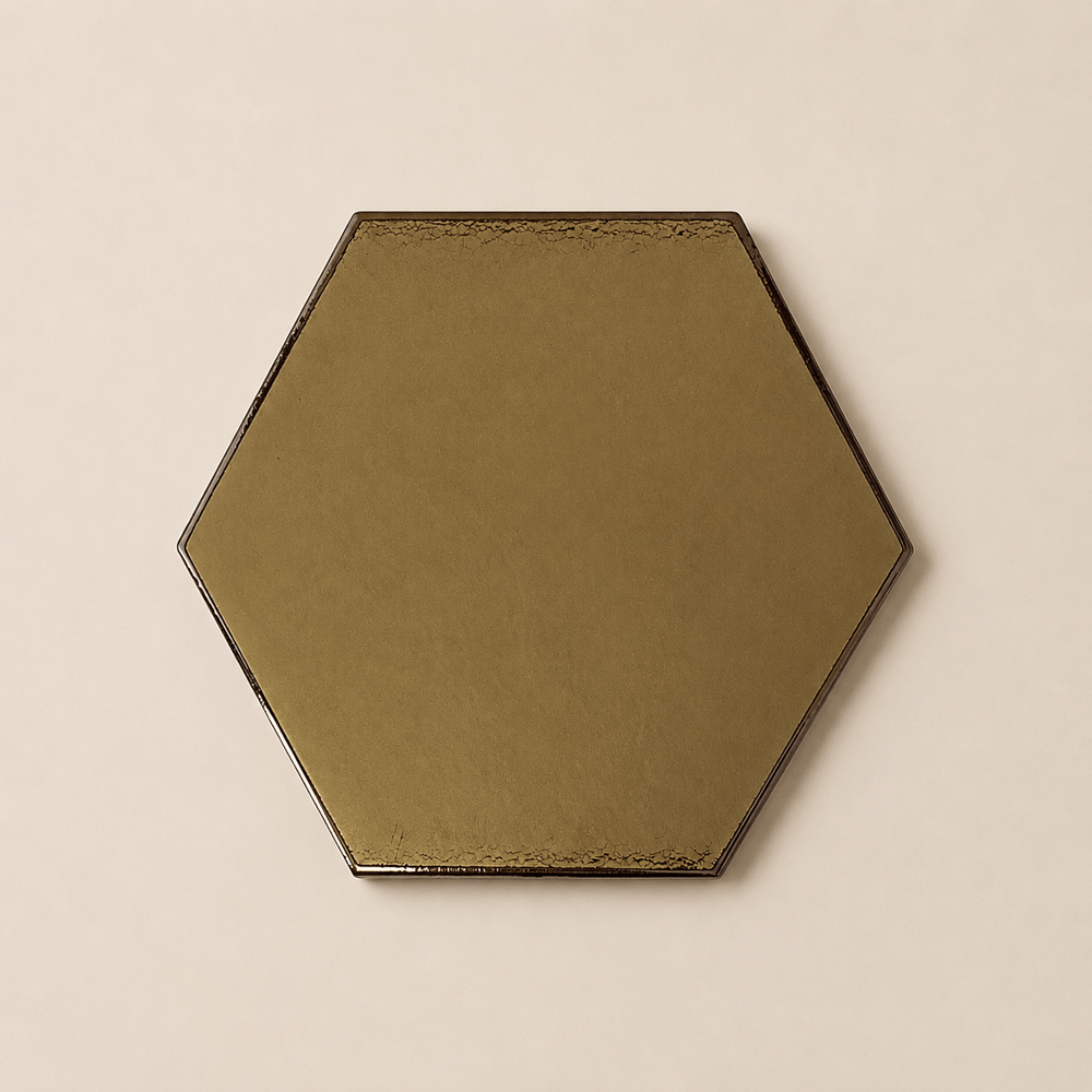 Armada Çini 15x17 Cm Düz Bronz Altıgen Seramik