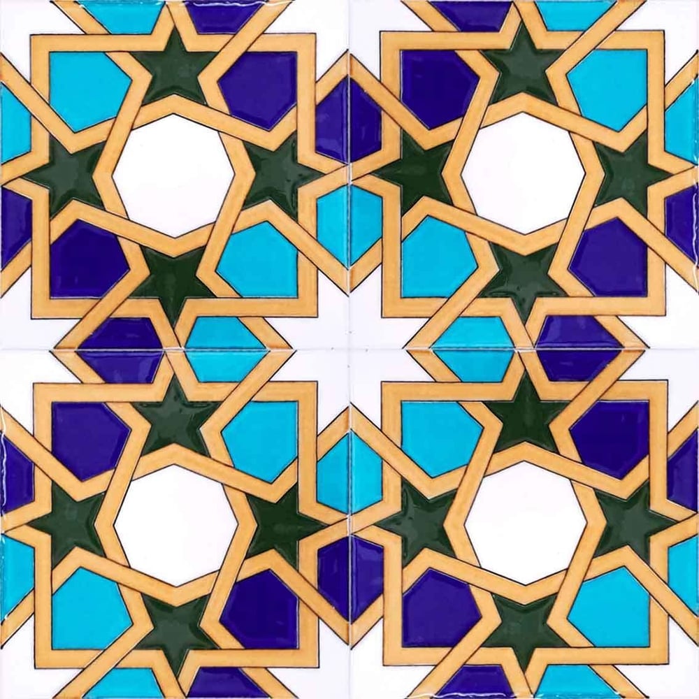 Armada çini 20x20 cm SP 99 Geometrik Tunus desenli Kütahya çinisi