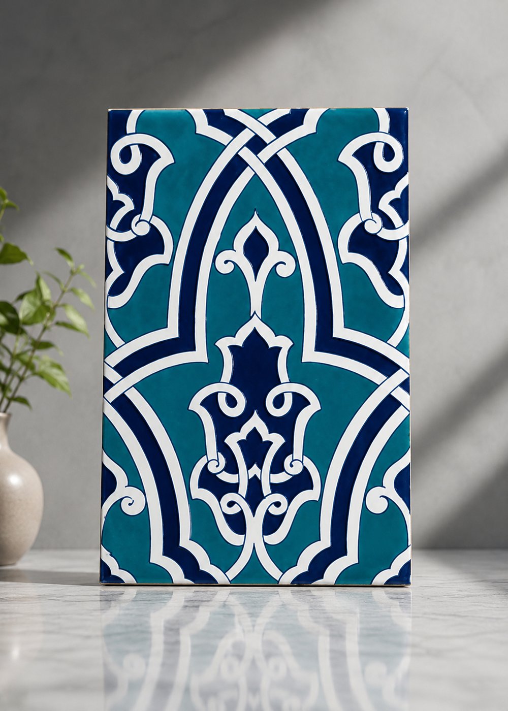 Armada Çini 25x40 Cm SP 406 Kütahya Çinisi İznik Desenli Çini Karo