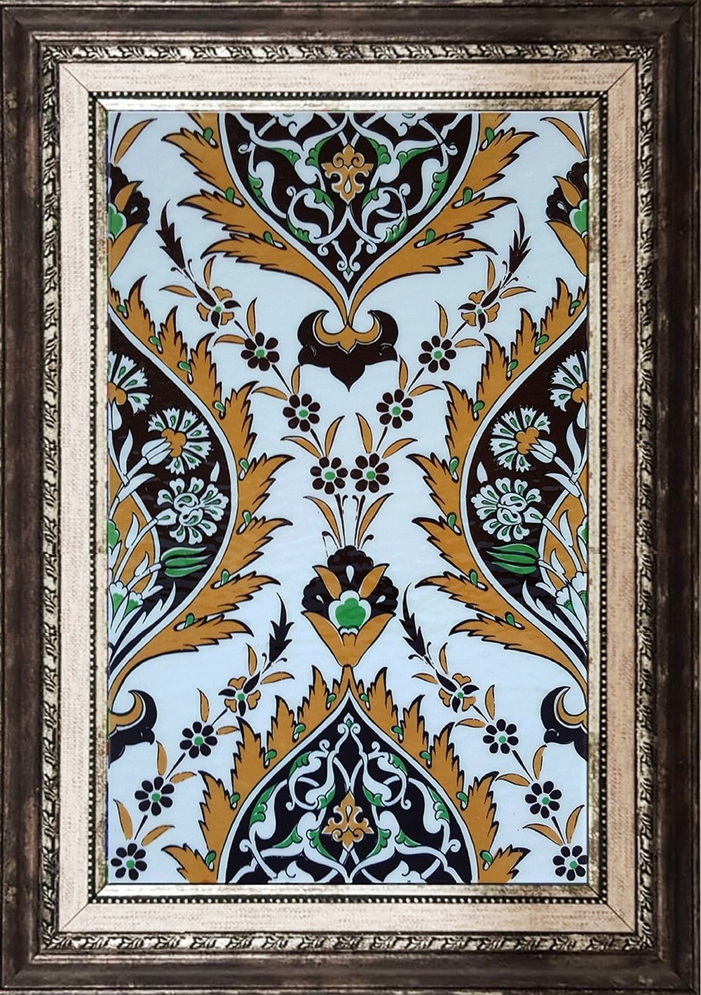 Armada Çini 25x40 Cm SP 417 Sarı Göbekli Kütahya İznik Çini Pano