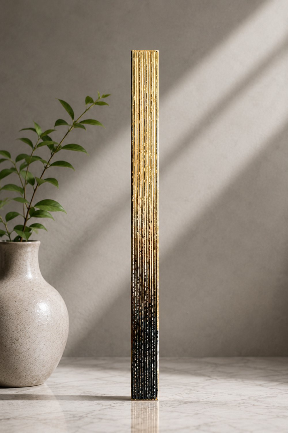 Armada Çini 5X40  FLAT Çizgili Bronz Çini Seramik