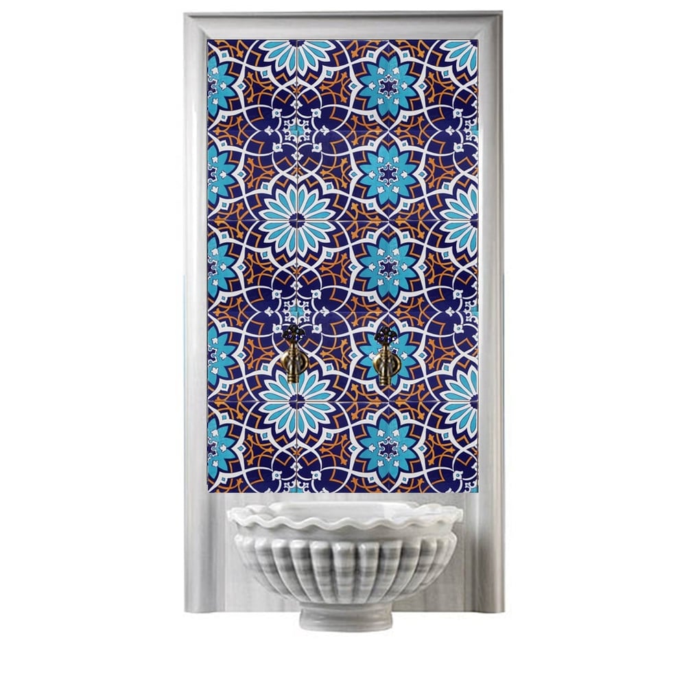 Armada Çini 60x100 Cm SP 105 Kahve Serigraf Türk Hamamı Pano