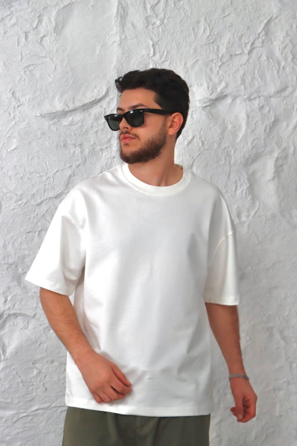 İki İplik Beyaz  Basic T-shirt