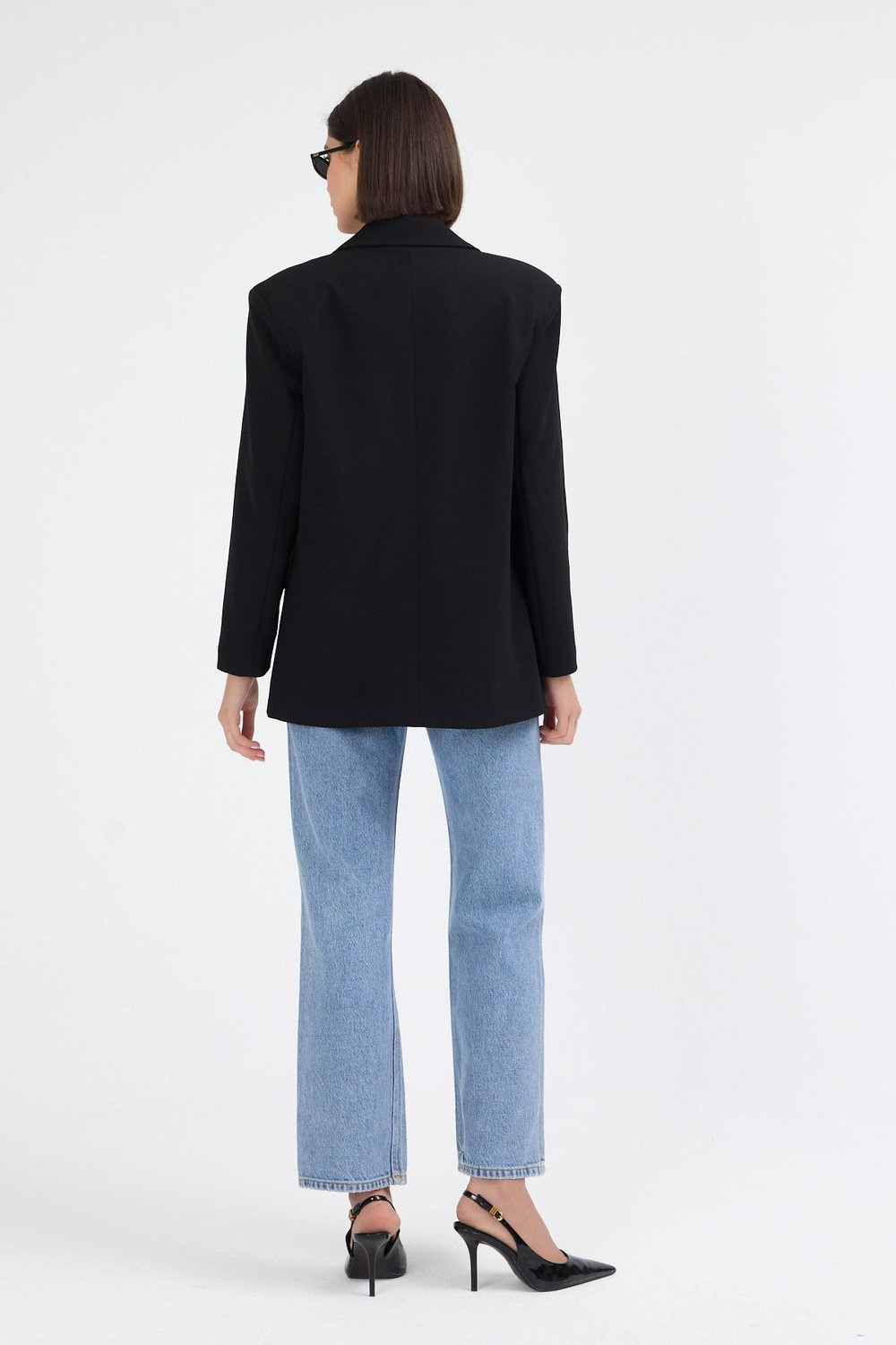 Kadın Oversize Siyah Blazer Ceket