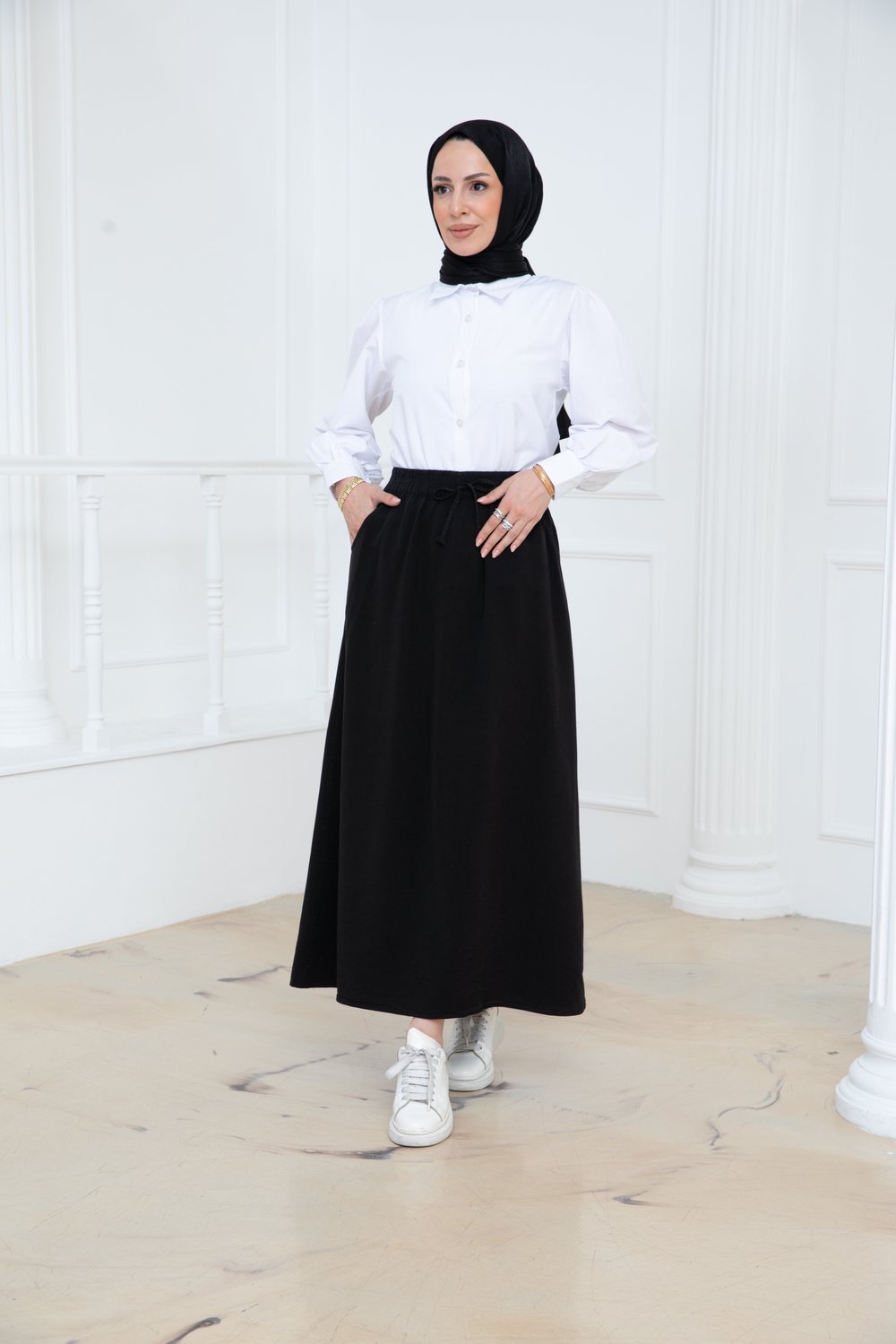 Beli Lastikli Cepli Tensel Etek Siyah