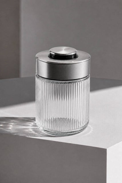 Premium Airtight Diamond Cam Saklama Kavanozu 650 cc
