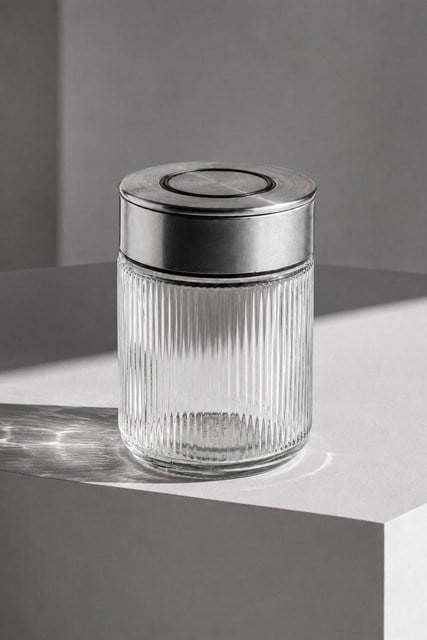 Premium Airtight Diamond Cam Saklama Kavanozu 650 cc